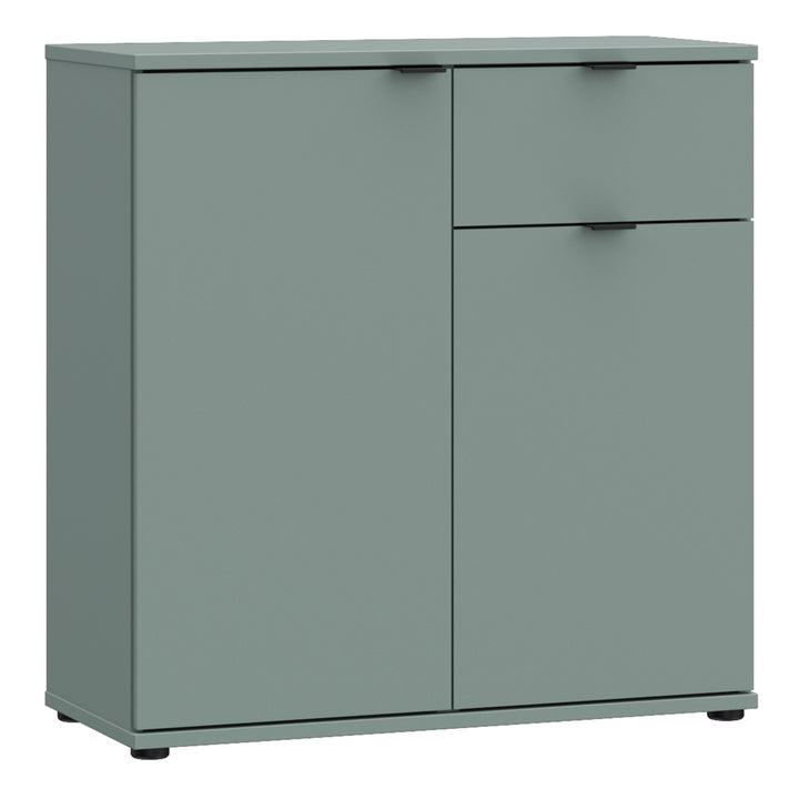 Ganymede 2 Door Cupboard with Drawer in Sage Green