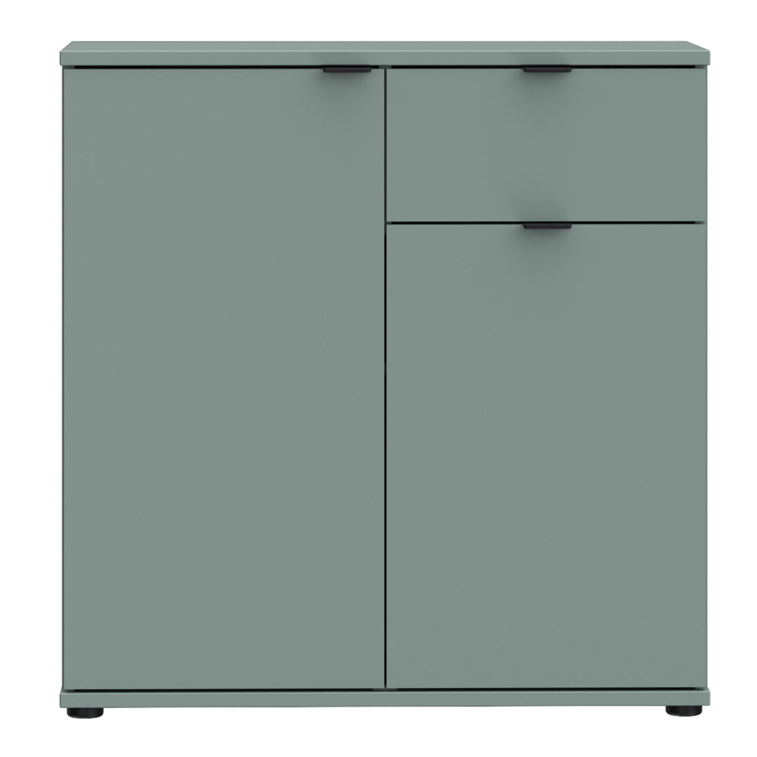 Ganymede 2 Door Cupboard with Drawer in Sage Green