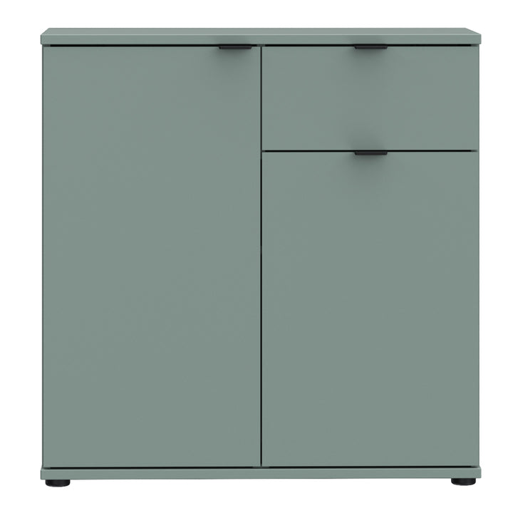 Ganymede 2 Door Cupboard with Drawer in Sage Green