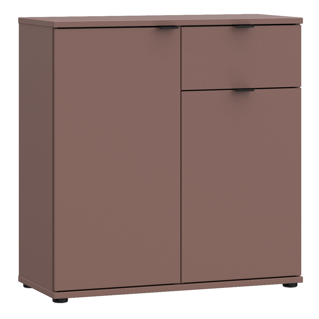 Ganymede 2 Door Cupboard with Drawer in Terracotta