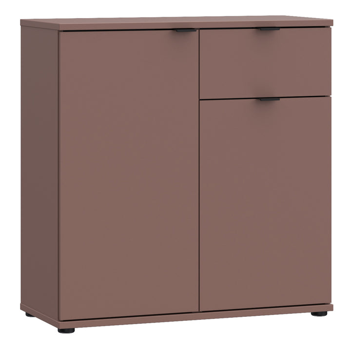 Ganymede 2 Door Cupboard with Drawer in Terracotta