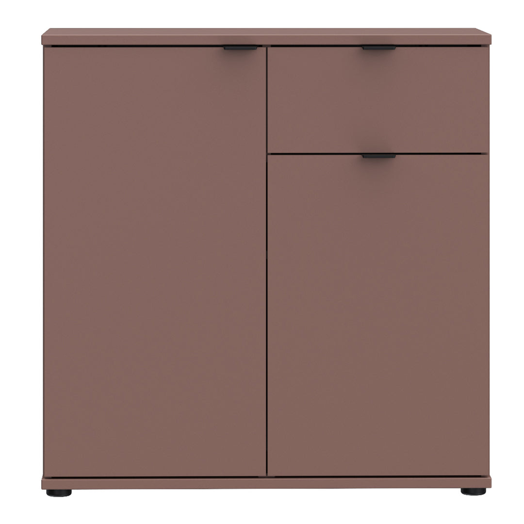 Ganymede 2 Door Cupboard with Drawer in Terracotta