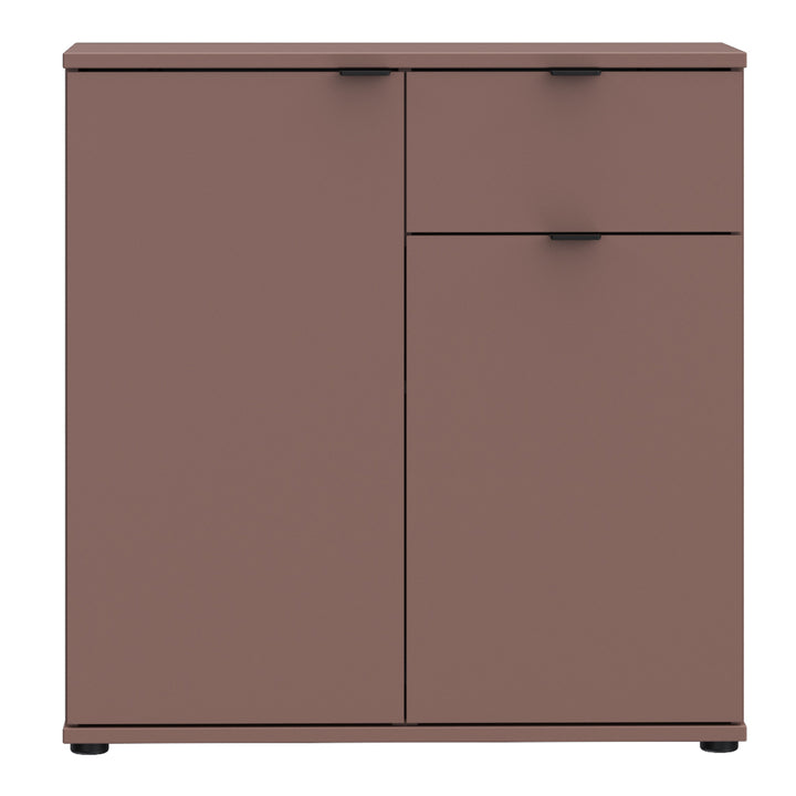 Ganymede 2 Door Cupboard with Drawer in Terracotta