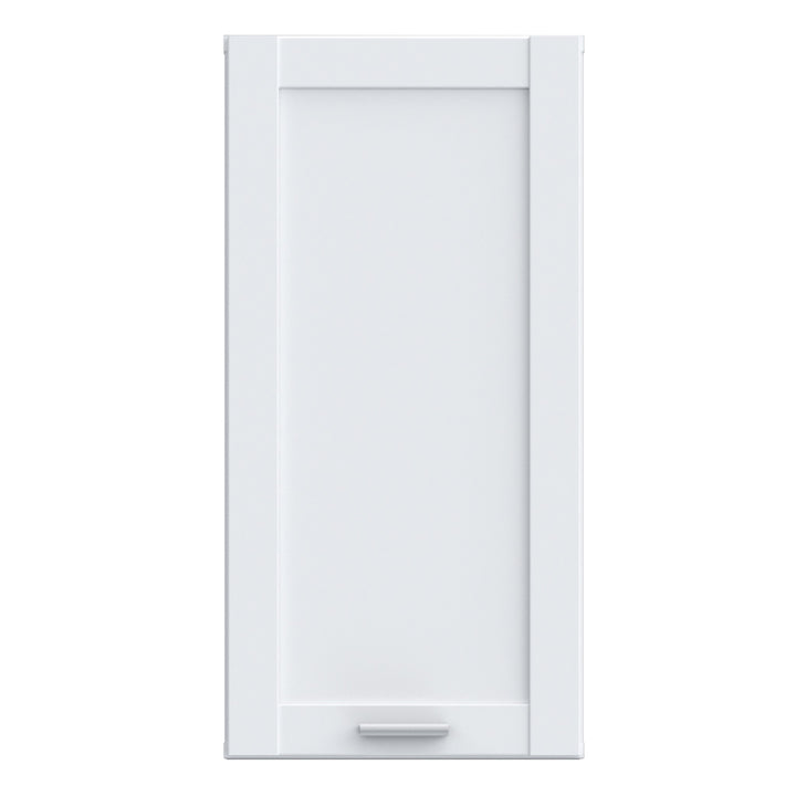 Lokko Hanging Cupboard with 1 Door & Silver Handle in White