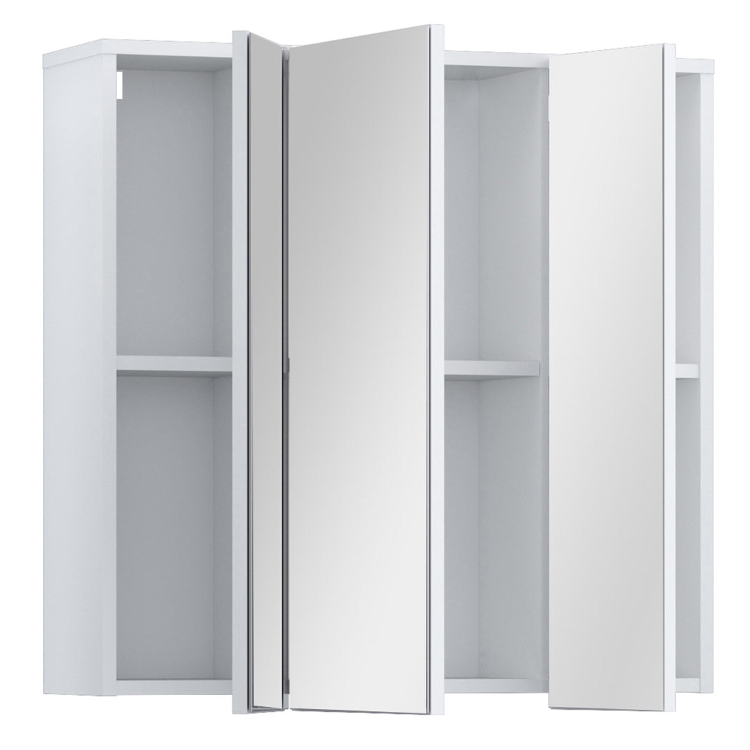 Lokko Hanging Cupboard with 3 Mirror Doors in White