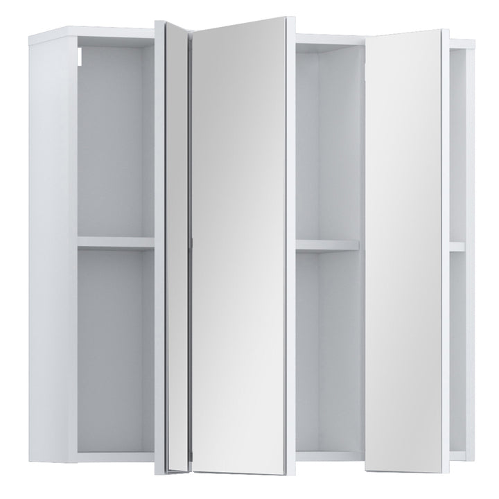 Lokko Hanging Cupboard with 3 Mirror Doors in White