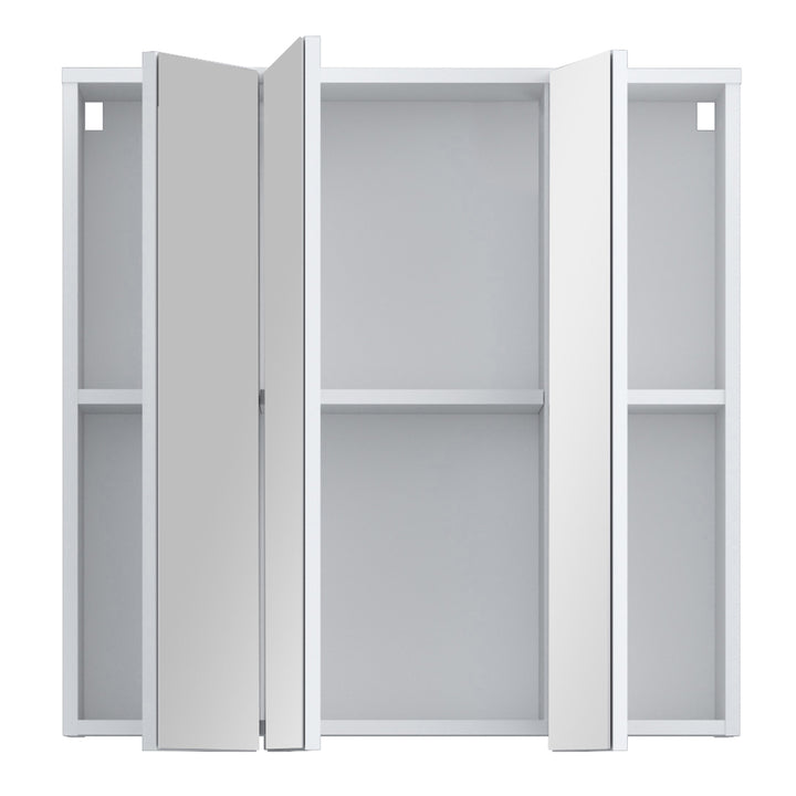 Lokko Hanging Cupboard with 3 Mirror Doors in White