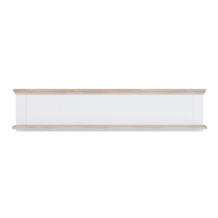 Pontypool Wall Shelf in White and Riva Oak