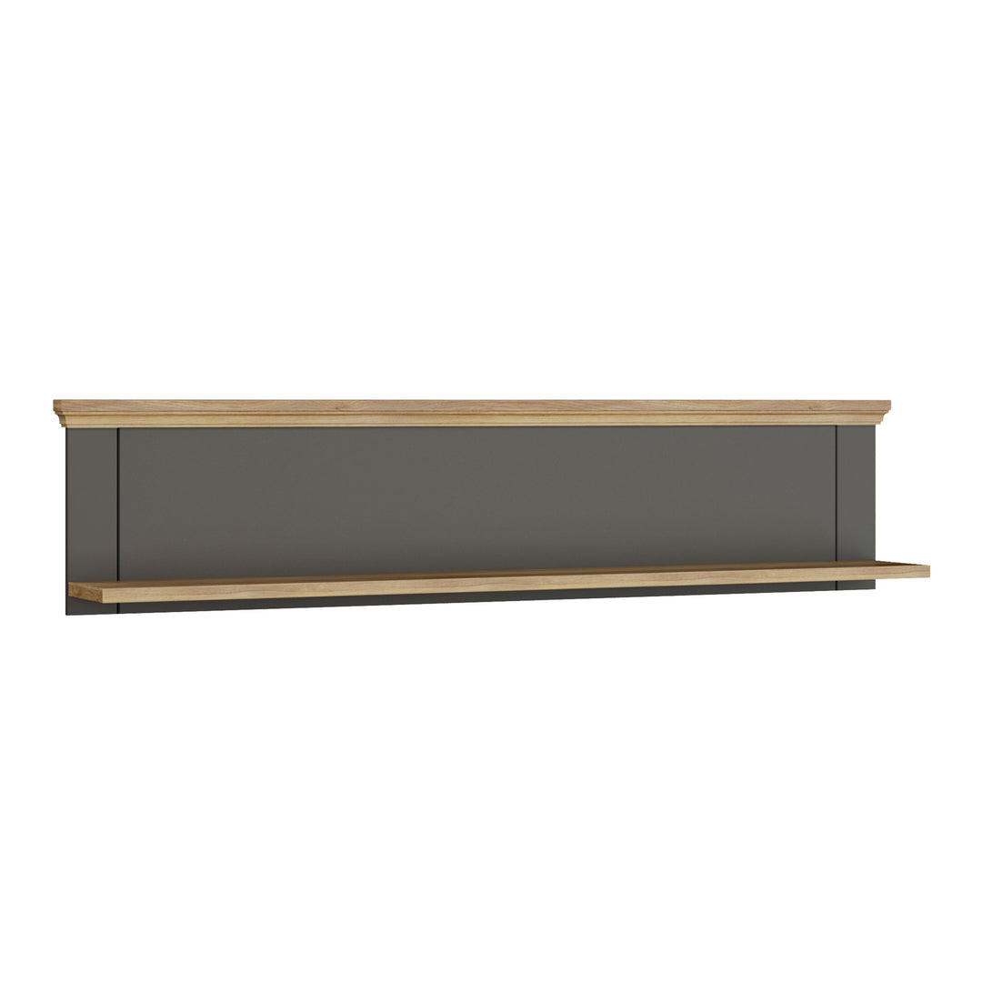 Pontypool Wall Shelf in Grey and Mauvella Oak