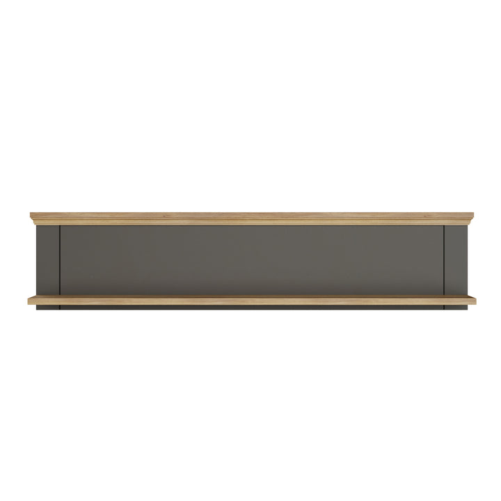 Pontypool Wall Shelf in Grey and Mauvella Oak