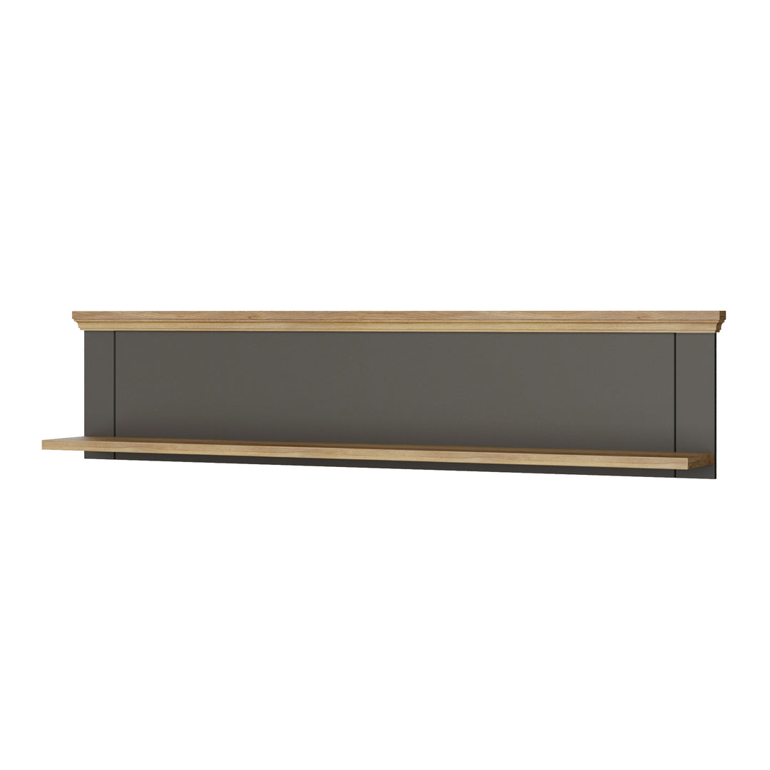 Pontypool Wall Shelf in Grey and Mauvella Oak