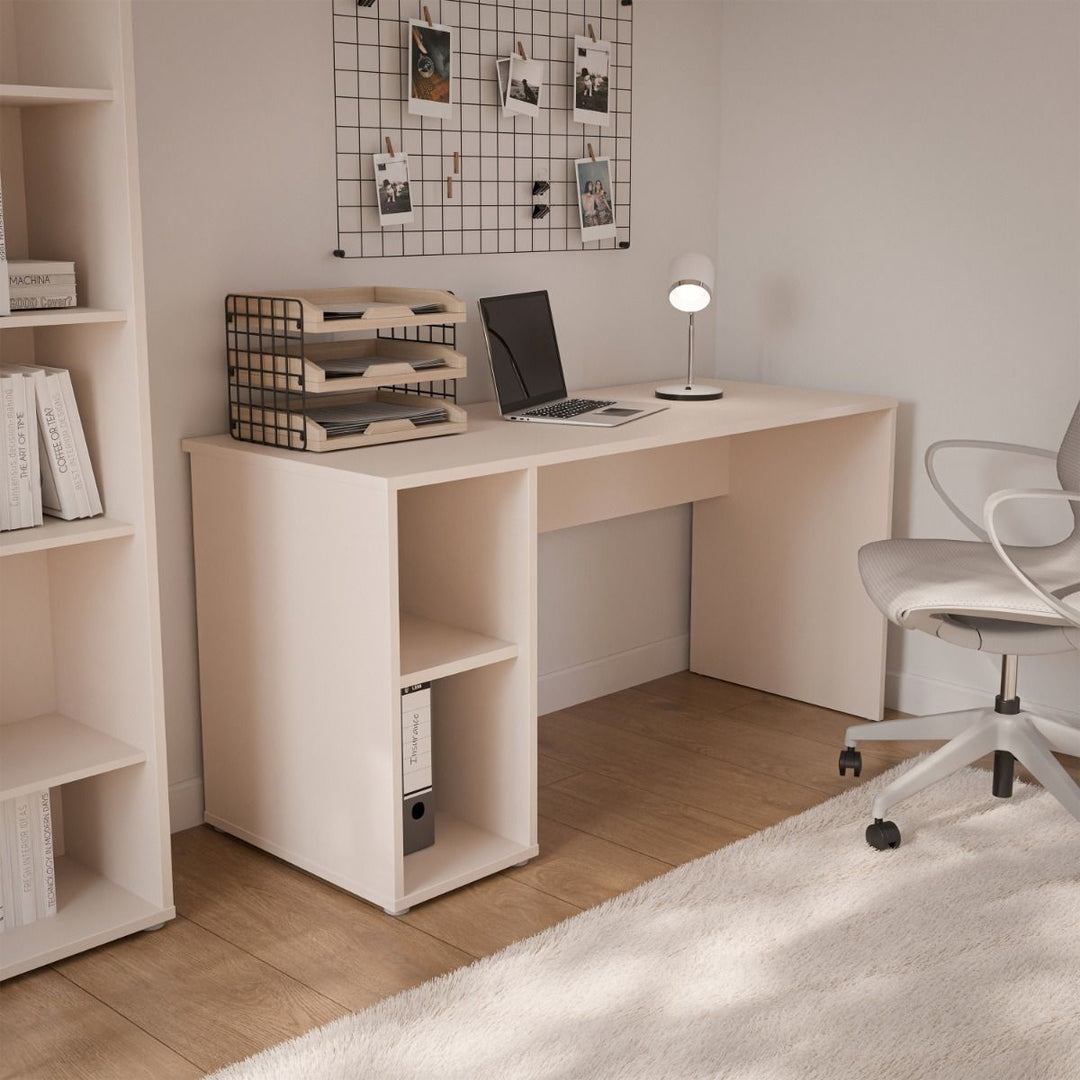 Alice Springs Desk with Open Shelf Storage in Sand