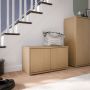 Alice Springs Bench with 2 Doors Push-to-Open in Elegancia Oak