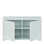 Alice Springs Bench with 2 Doors Push-to-Open in Light Grey