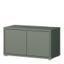 Alice Springs Bench with 2 Doors Push-to-Open in Sage Green