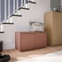 Alice Springs Bench with 2 Doors Push-to-Open in Terracotta