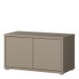 Alice Springs Bench with 2 Doors Push-to-Open in Taupe