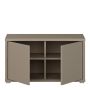 Alice Springs Bench with 2 Doors Push-to-Open in Taupe