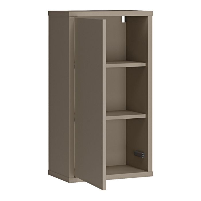 Alice Springs Hanging Storage Cupboard with 1 Door Push-to-Open in Taupe