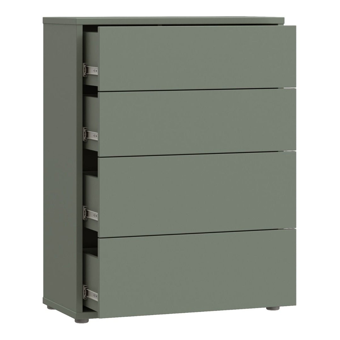 Alice Springs 4 Drawer Chest with Push-to-Open Drawers in Sage Green