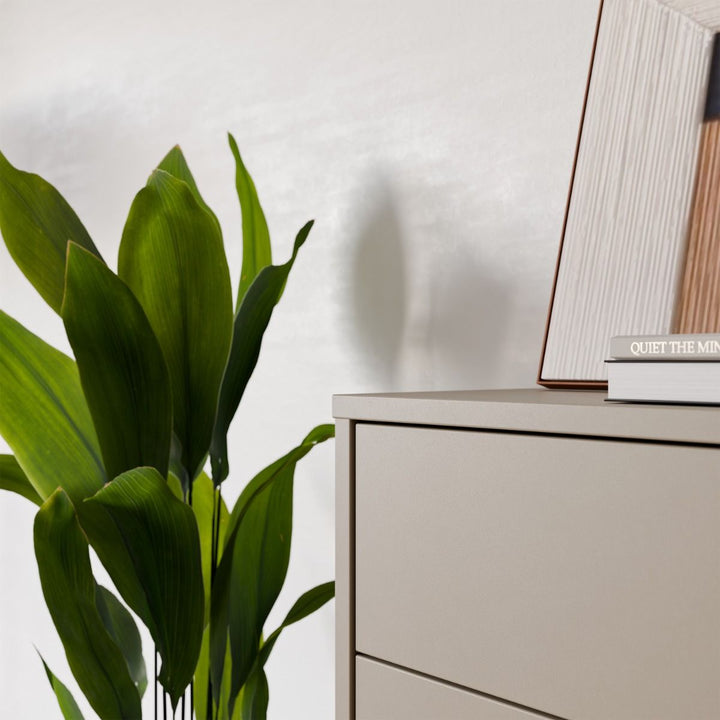 Alice Springs 4 Drawer Chest with Push-to-Open Drawers in Taupe