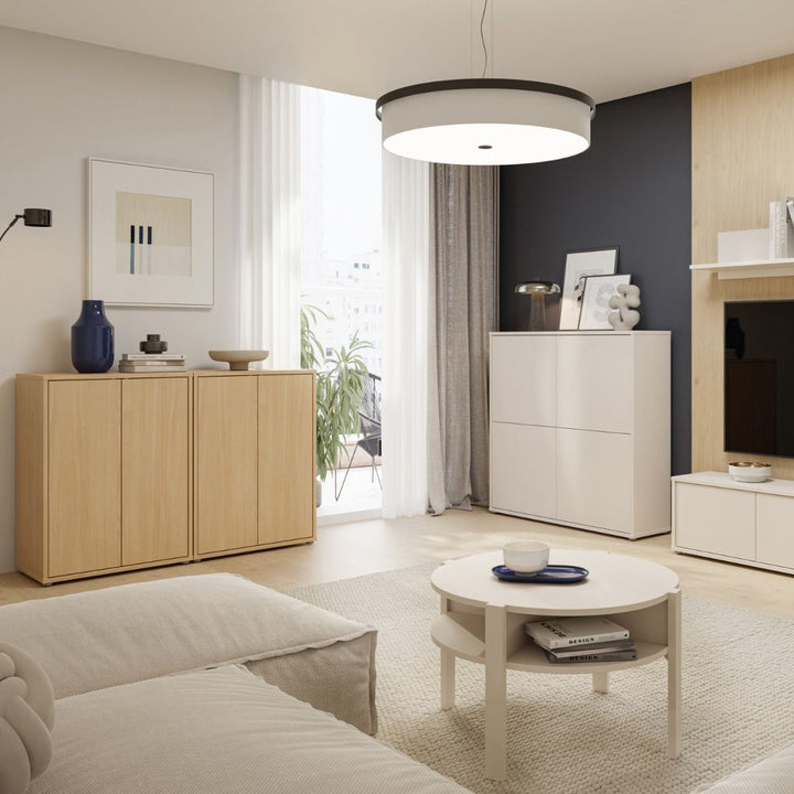 Alice Springs 2 Door Cupboard with Push-to-Open Doors in Elegancia Oak