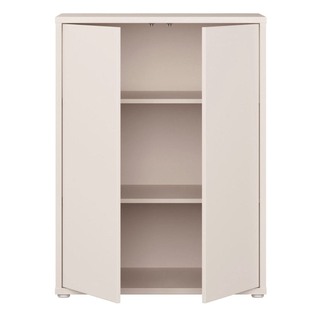 Alice Springs 2 Door Cupboard with Push-to-Open Doors in Sand