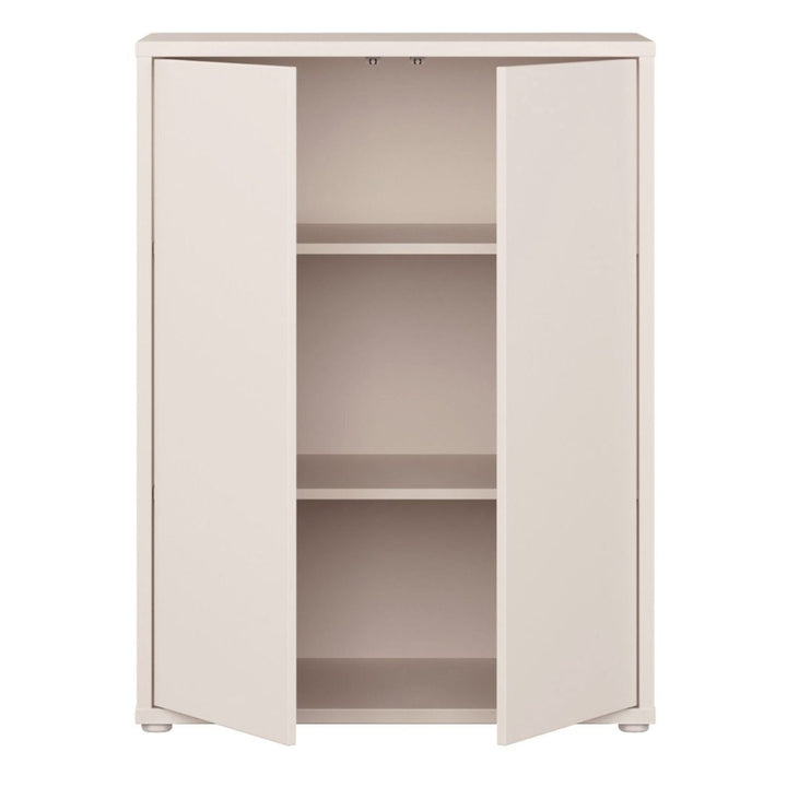 Alice Springs 2 Door Cupboard with Push-to-Open Doors in Sand