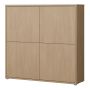 Alice Springs 4 Door Large Storage Cabinet with Push-to-Open Doors in Elegancia Oak