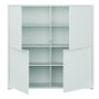 Alice Springs 4 Door Large Storage Cabinet with Push-to-Open Doors in Light Grey