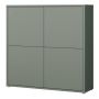 Alice Springs 4 Door Large Storage Cabinet with Push-to-Open Doors in Sage Green