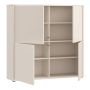 Alice Springs 4 Door Large Storage Cabinet with Push-to-Open Doors in Sand