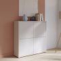 Alice Springs 4 Door Large Storage Cabinet with Push-to-Open Doors in Sand