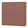 Alice Springs 4 Door Large Storage Cabinet with Push-to-Open Doors in Terracotta