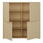 Alice Springs 4 Door Large Storage Cabinet with Push-to-Open Doors in Butter Yellow
