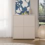 Alice Springs 4 Door Storage Cabinet with Push-to-Open Doors in Sand