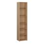 Alice Springs Tall Narrow Bookcase with 5 Shelves in Elegancia Oak