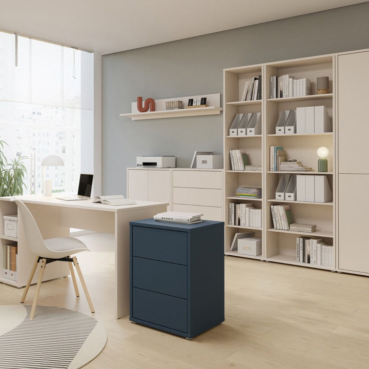 Alice Springs Tall Wide Bookcase with 5 Shelves in Sand