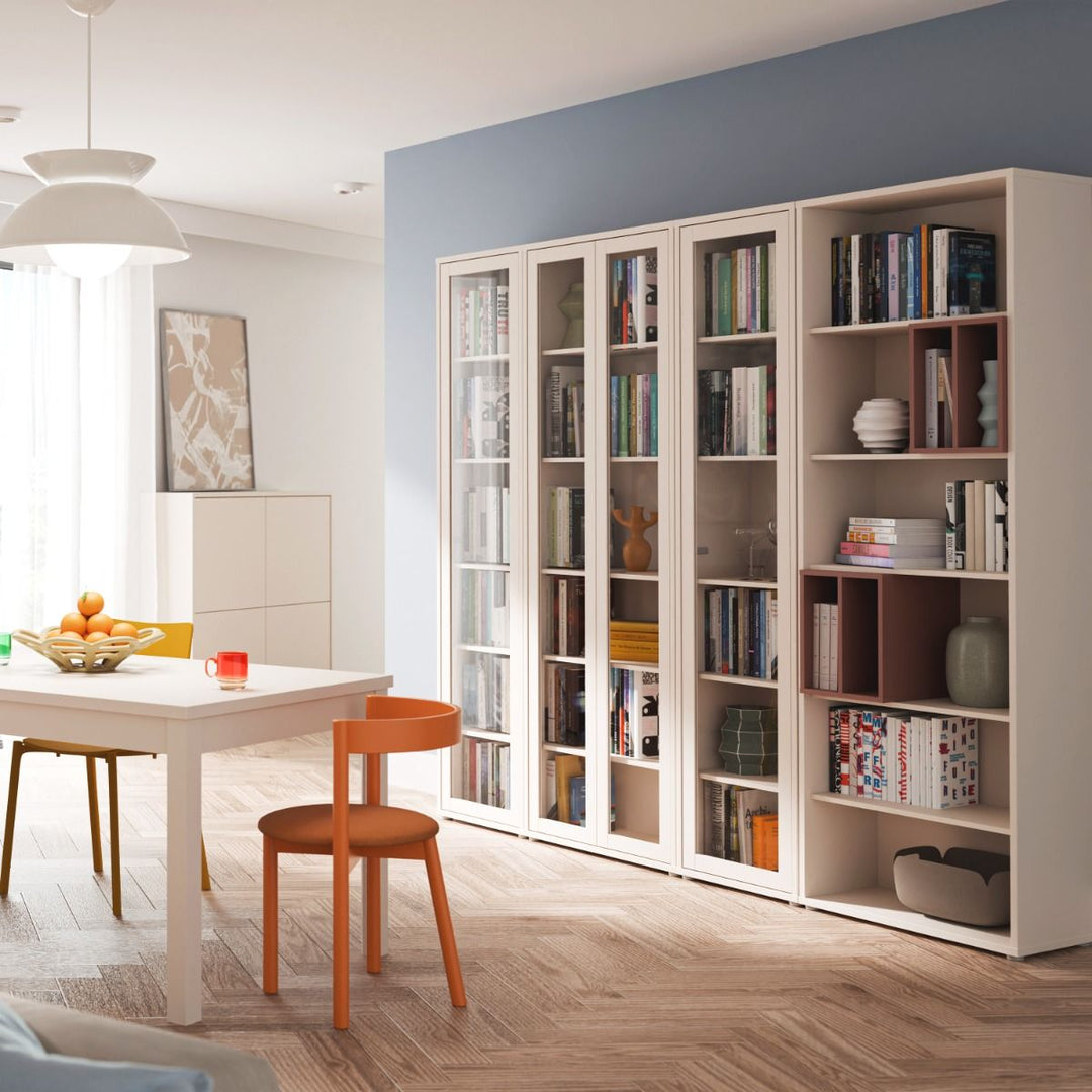 Alice Springs Tall Wide Bookcase with 5 Shelves in Sand