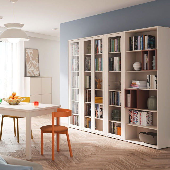 Alice Springs Tall Wide Bookcase with 5 Shelves in Sand