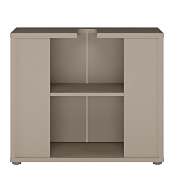 Alice Springs Under Sink Vanity Unit with 2 Doors Push-to-Open in Taupe