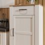 Bohol Shoe Cabinet with 1 Door and 1 Drawer in White and Riviera Oak