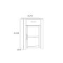 Bohol Shoe Cabinet with 1 Door and 1 Drawer in White and Riviera Oak