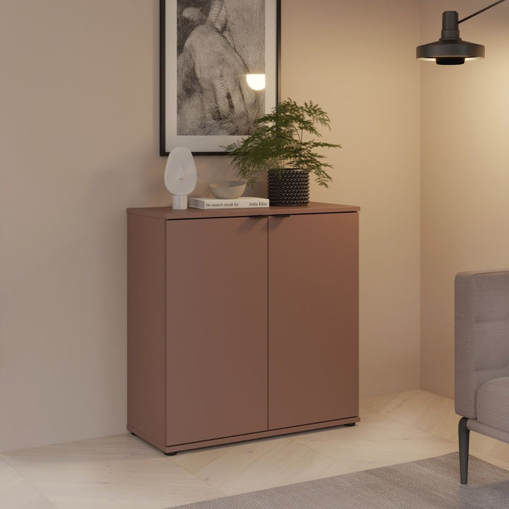 Ganymede 2 Door Cupboard in Terracotta