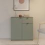 Ganymede 2 Door Cupboard with Drawer in Sage Green