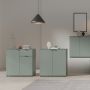 Ganymede 2 Door Cupboard with Drawer in Sage Green