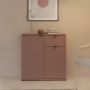 Ganymede 2 Door Cupboard with Drawer in Terracotta