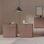 Ganymede 2 Door Cupboard with Drawer in Terracotta
