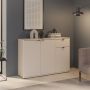 Ganymede Wide 3 Door Cupboard with Drawer in Sand