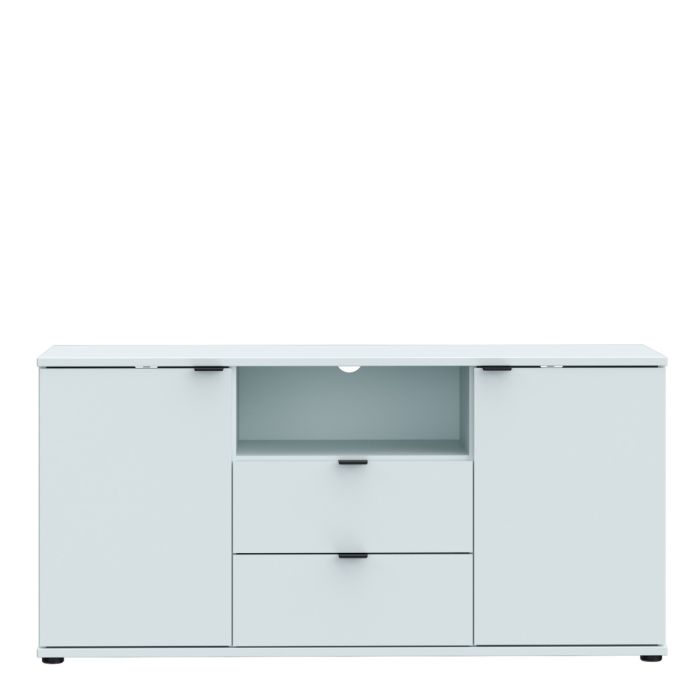 Ganymede TV Unit with Open Shelf, Drawer & 2 Doors in Light Grey